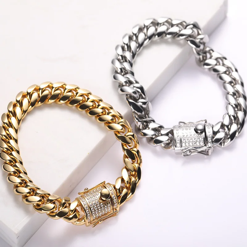 

Stainless Steel Hip Hop Cuban Chain Necklace Titanium Steel Men's Cuban Chain, Photo