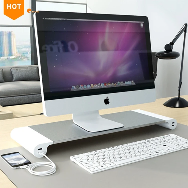 

Portable High Quality Riser Tray Laptop Desk Laptop Monitor Stand, White