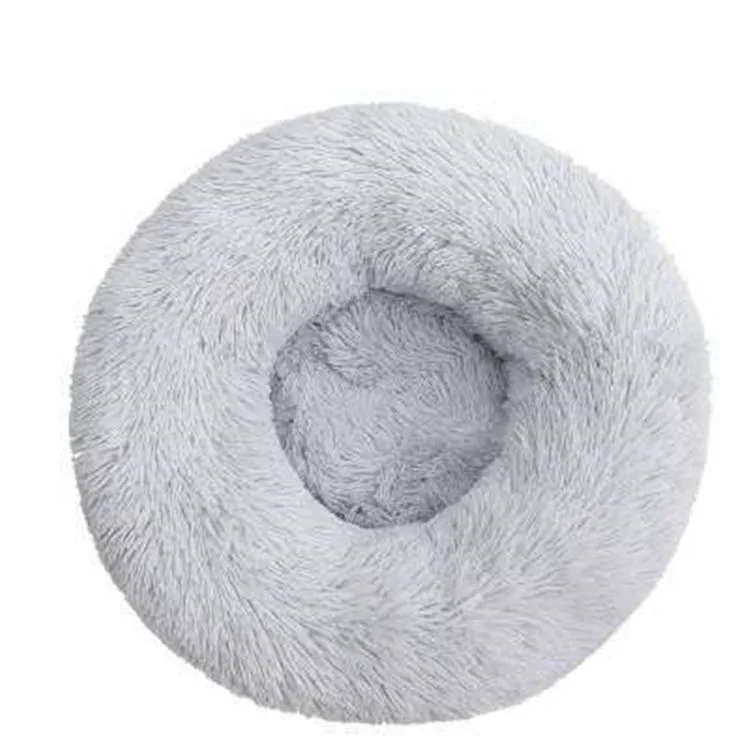 

Super Soft Pet Dog Bed Long Plush Round Dog Kennel Comfortable Fluffy Cushion Mat