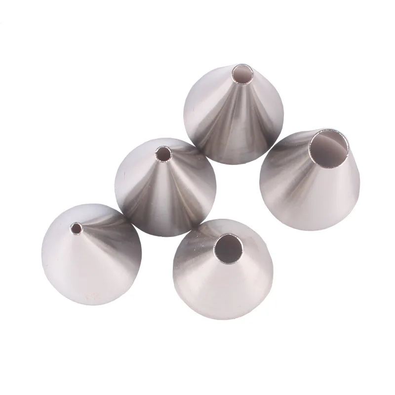 

Good Quality 304 Stainless Steel Medium Round Hole Round Shape Cream Decorating Mouth Baking Cake Diy Tools, Silver