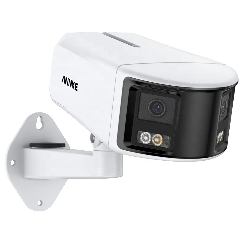 

ANNKE 6MP Dual Lens 180 Panoramic Network Camera IR AI POE IP Security Camera Outdoor Waterproof CCTV Support 2-way Audio