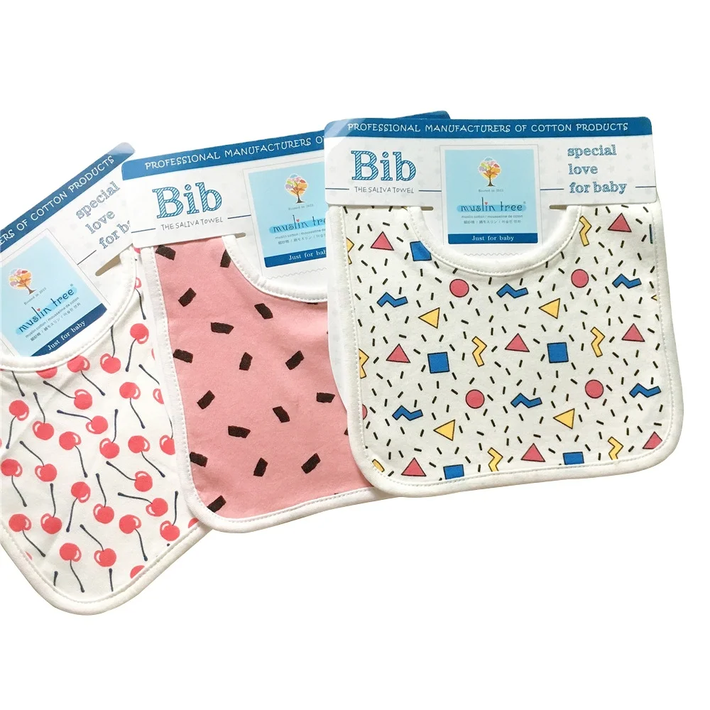 

2021 new baby organic cotton baby bib baby bandana drool bib wholesale, As shown