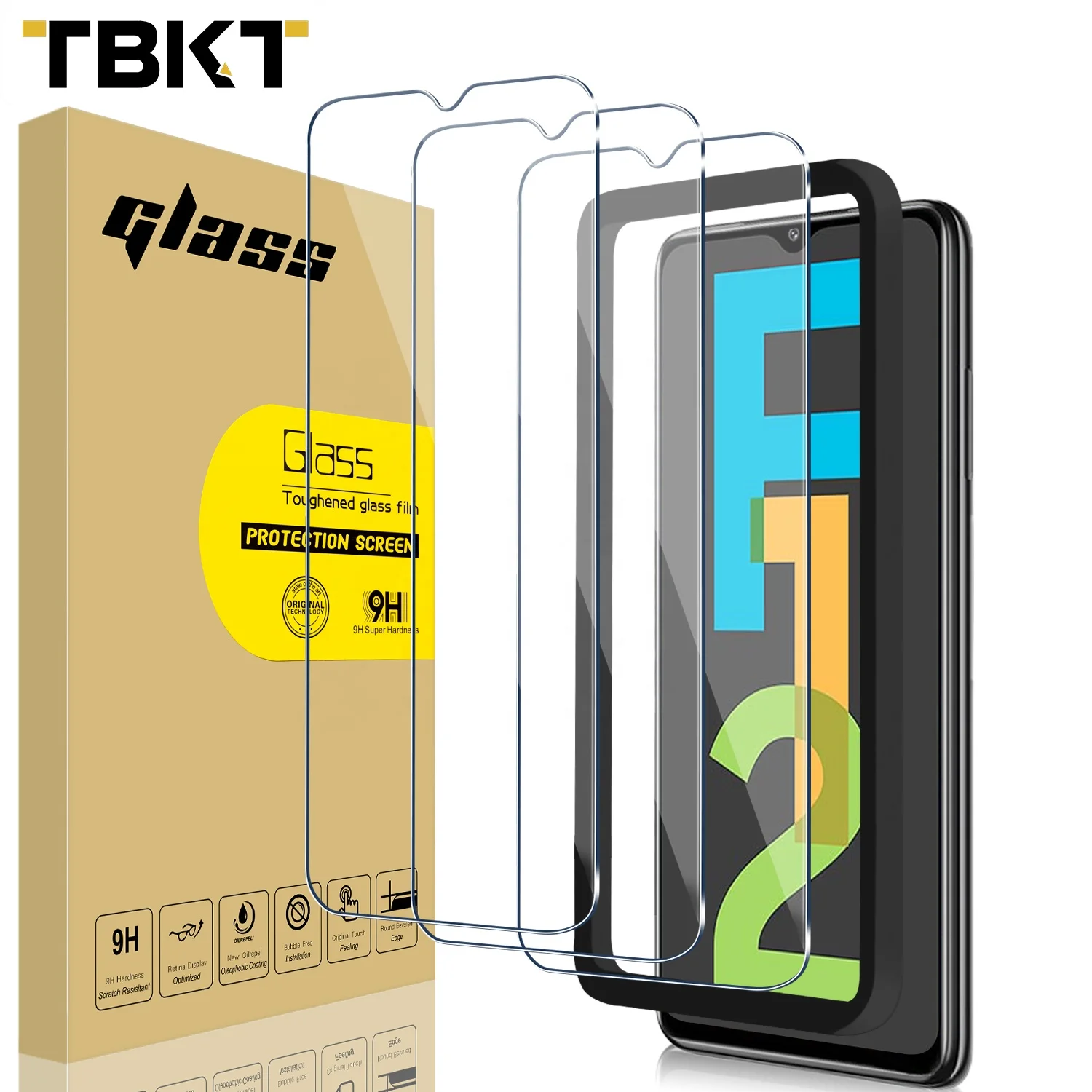 

0.33mm Screen Protector Temperd Glass 3D Screen Protective Glass for Samsung F12 Anti-Scratch