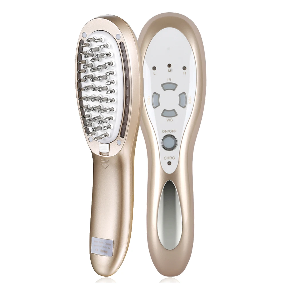 

Hair Growth Brush Head Massage Ion Electric Hair Comb, Gold