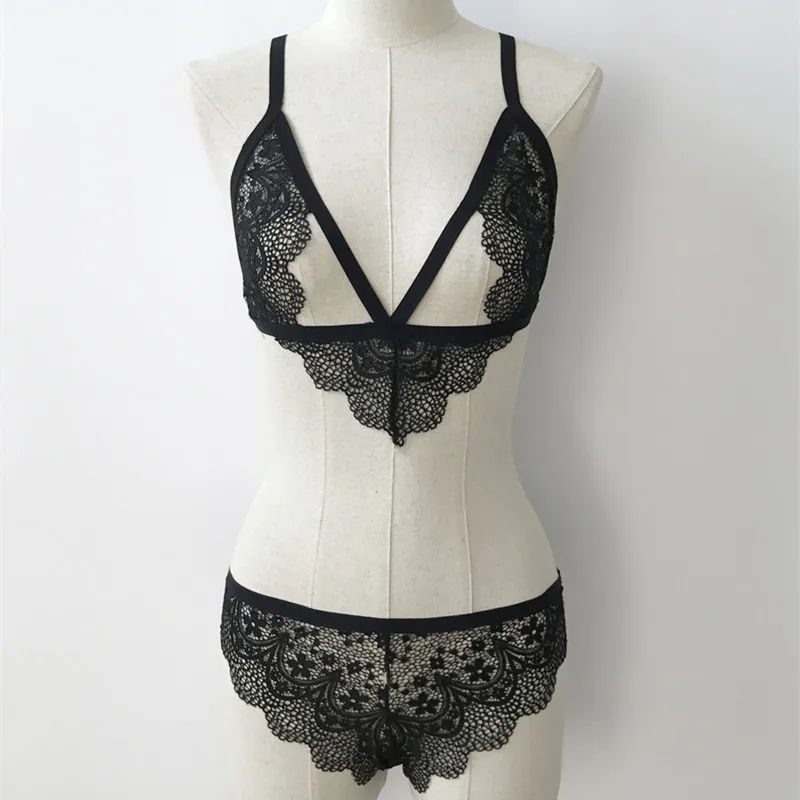 2020 hot sale women black crochet lace femme 2
