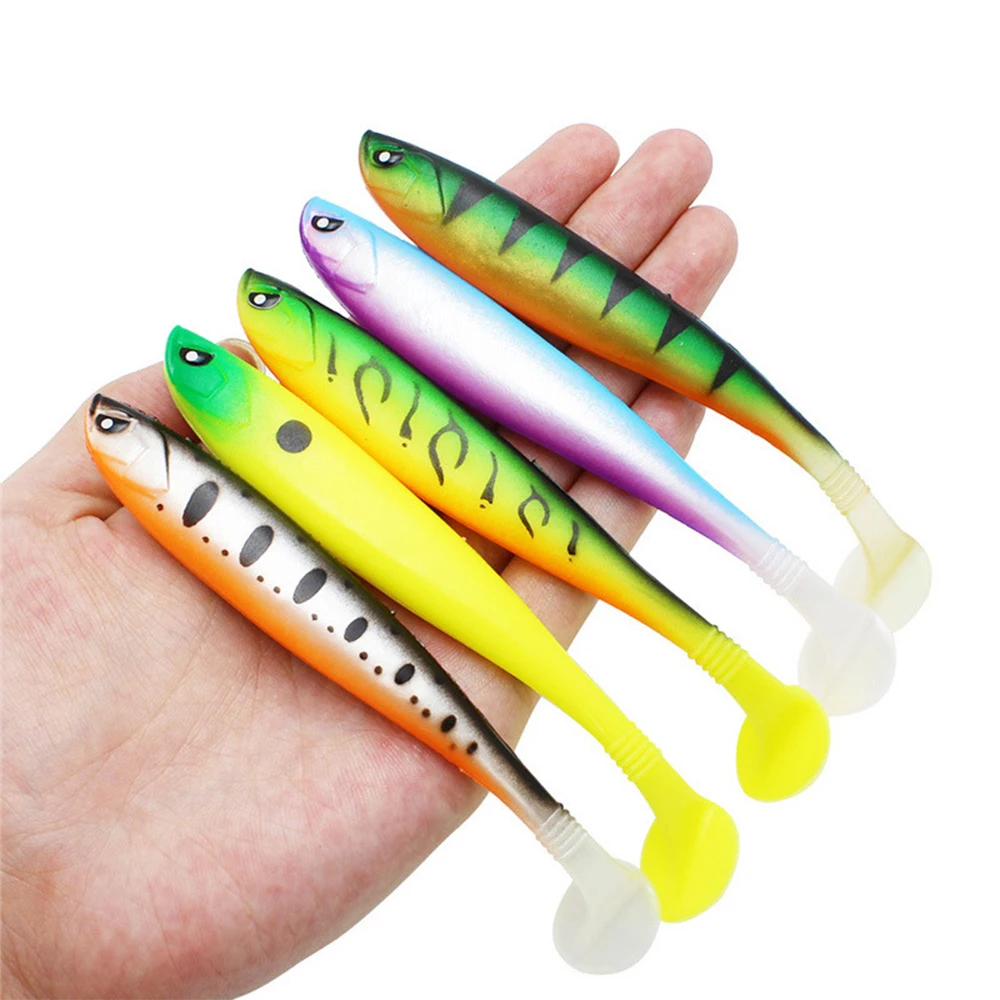 

Newbility 130mm 10g 3/8oz 3D Eyes Premium PVC Saltwater Pike Bass Trout Fishing Paddle Tail Soft Plastic Bait, Can be customized