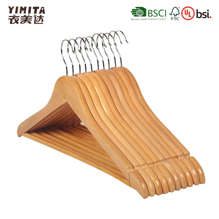 Factory Wholesale Household Items Custom Wooden Clothes Hanger