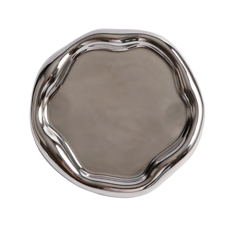 

Jewelry tray shop counter display creative ceramic silver-plated bracelet bracelet ring jewelry display plate