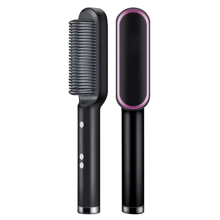 

New Electric Curling Hair Straightener Comb Professional Hair Straightener Tourmaline Ceramic Curling Brush Straightening Comb