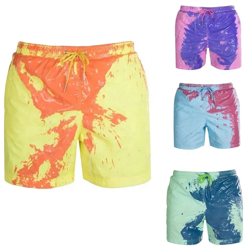 

Temperature Change Discoloration Summer Mens Beach Shorts