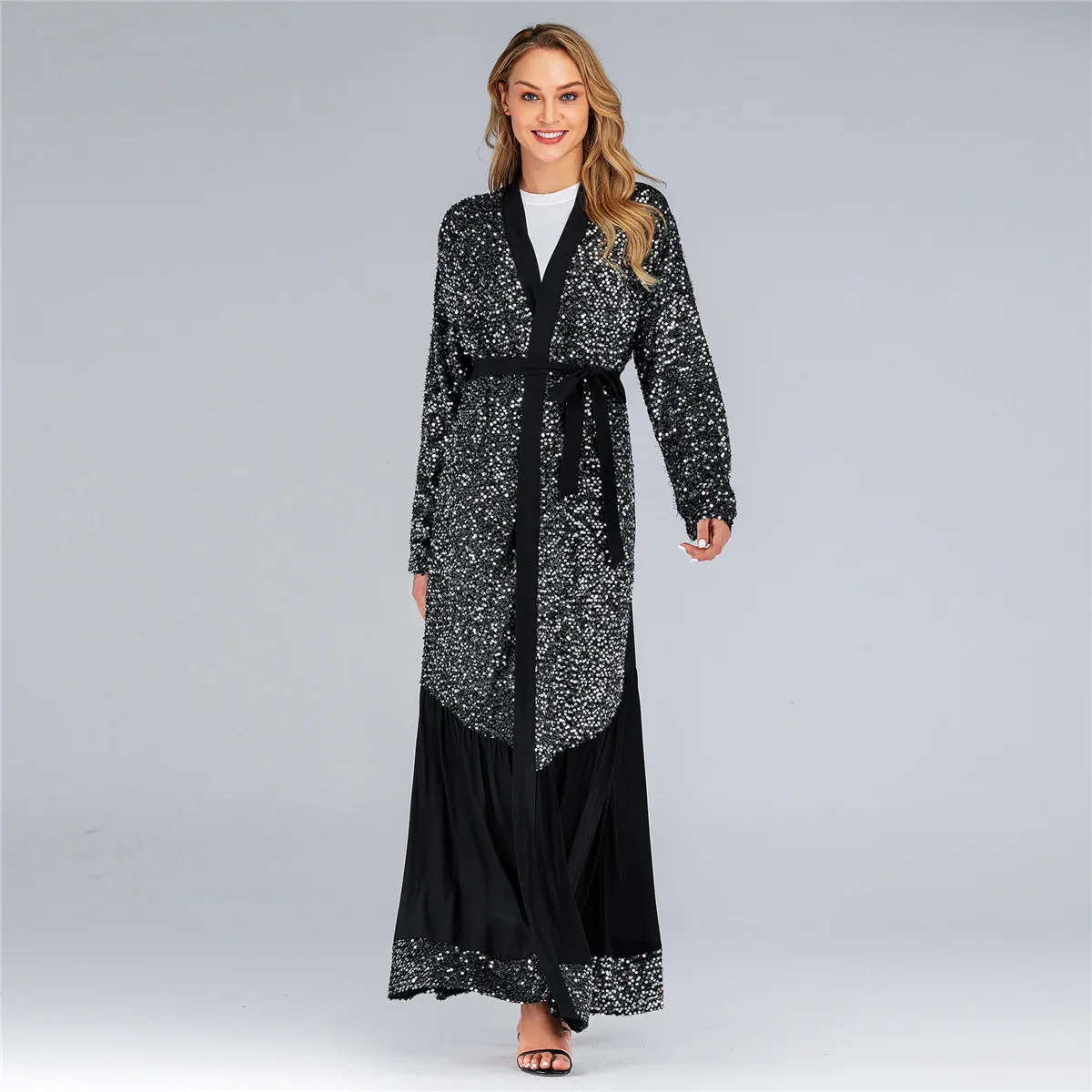 

Luxury Splicing Sequins Dubai Arabian Muslim Abaya