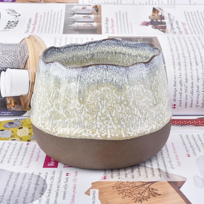 Matte ceramic candle holder scented candle tin party decoration