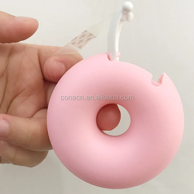Small Cute 1Pc Creative Cartoon Donut Cutter Adhesive Tape Dispenser Lin 