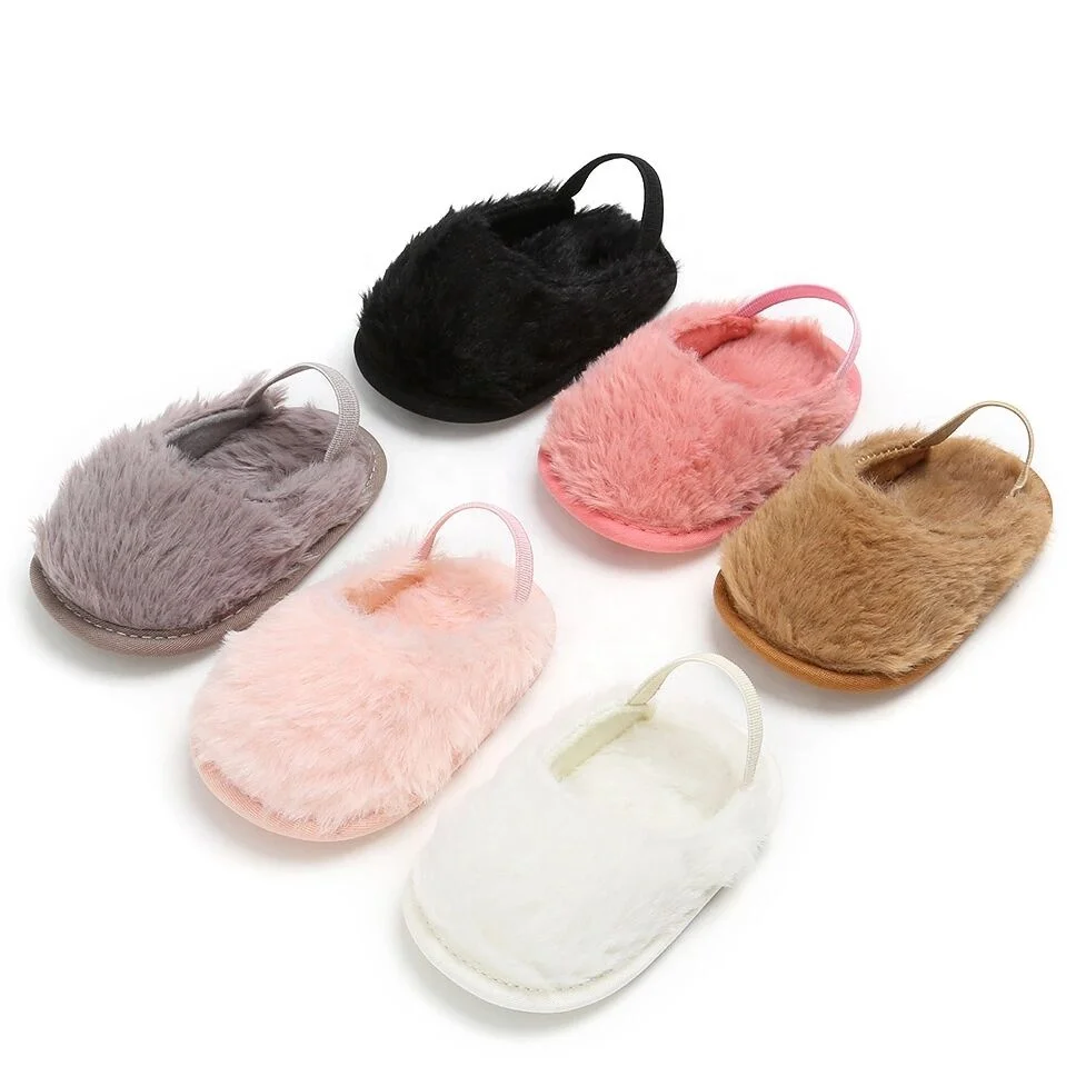 

Toddler Indoor Shoe Cheap Girls Fancy Infant Newborn Slide Baby Fur Slippers