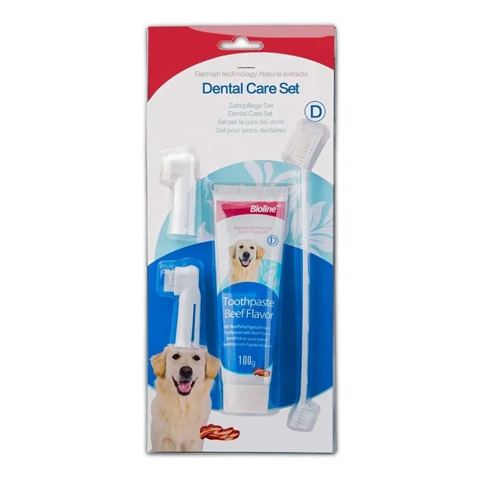 

Factory Price Pet Dental Care Kit Toothpaste for Dog Dental Care Tartar Cleaning Teeth Health Toothbrush Kit