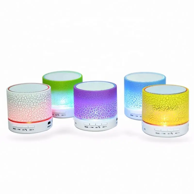 

2022 Best Selling Mini Crack Speaker Colorful LED B-t Wireless Portable Speaker A9