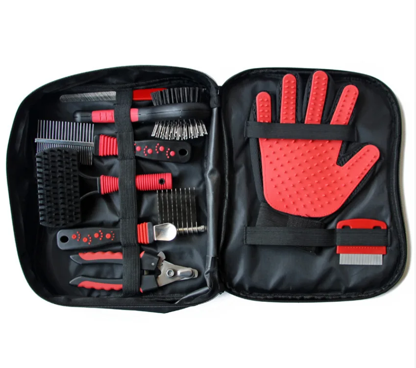 

Wholesale Hot Sale 9 in 1 Pet Dog Hair Grooming comb Set Kit