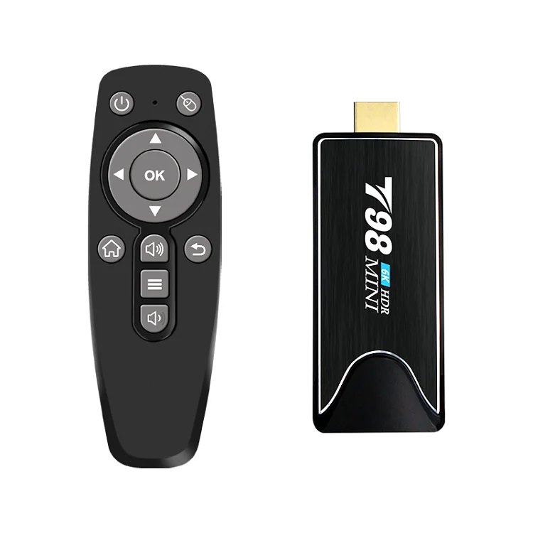 

Hot Selling Allwinner H6 Quad Core 2GB 16GB T98 MINI PC TV Stick with 2.4G WIFI BT