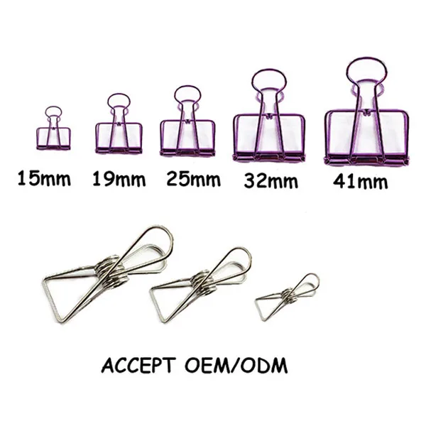Logo Double Rainbow Stainless Steel Binder Clip Without Handle Buy