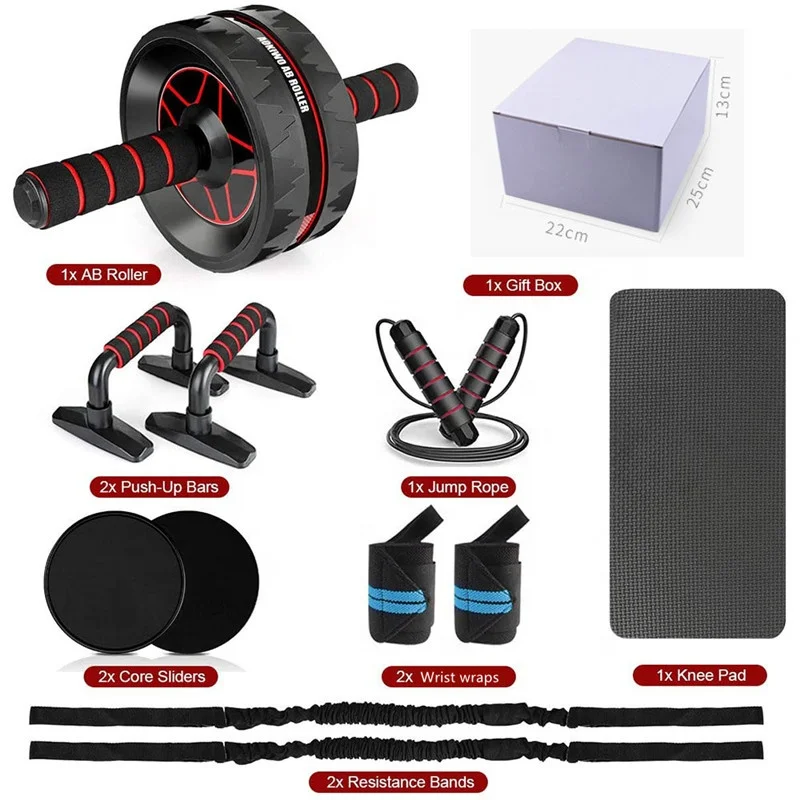 

2021 New Multifunctional Abdominal Exercise AB Wheel Roller Set, As picture