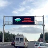Traffic message sign p25 Variable message traffic sign for traffic safety message