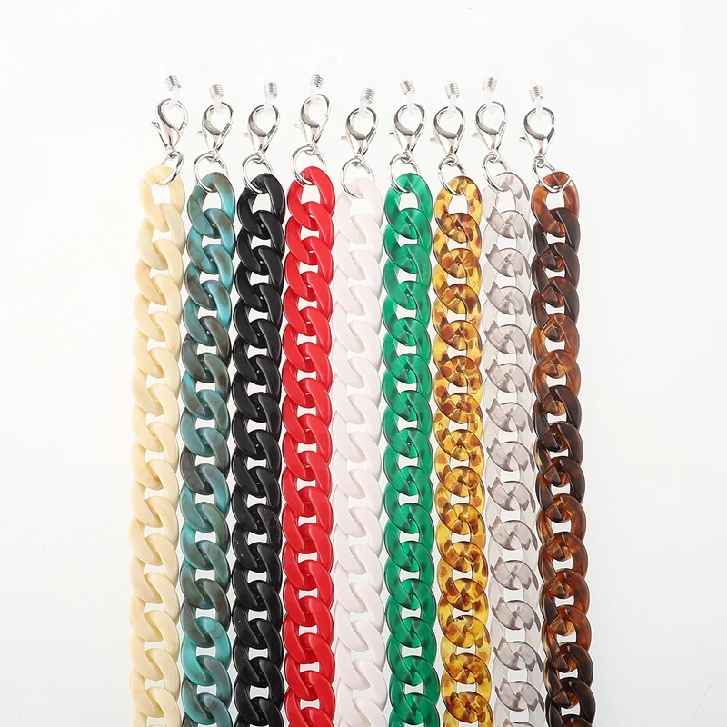 

DLC011 Retro Tortoise Acrylic Glasses Chains Unique Eyeglasses Chain Sunglasses Holder Strap Eyewear Retainer Lanyard for Women, Picture show