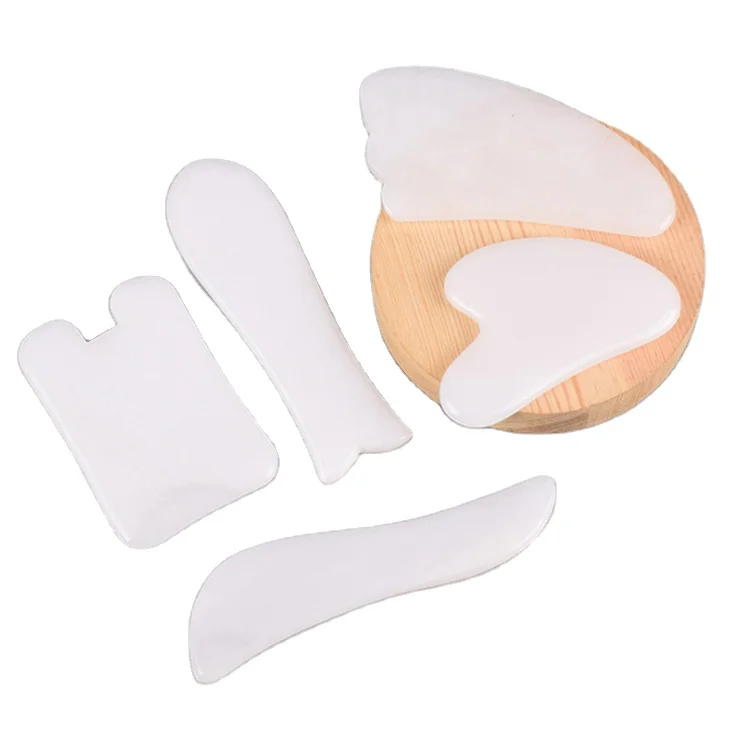 

High-end Adjustment Facial Skin Fatigue White Jade GuaSha Effective Face And Neck Anti-Aging White Jade Gua Sha