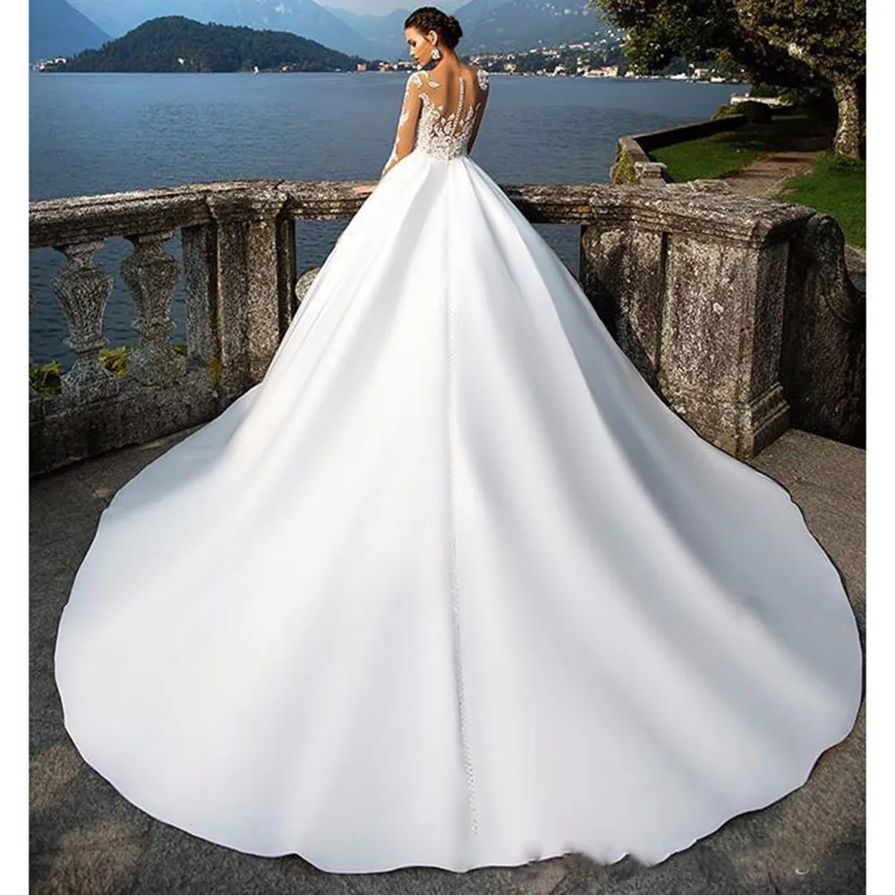 

S364 2021 Wedding Gown Bride Vestido De Noiva White vestidos de novia wedding dresses