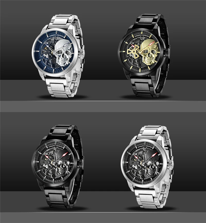 Pagani-relojes De Diseño De Calavera Para Hombre,Mecánico,Automático,De  Lujo,De Acero Inoxidable,Resistente Al Agua,Masculino - Buy Reloj De Diseño  Pagani,Relojes Para Hombre,Reloj Mecánico Automático Product on Alibaba.com