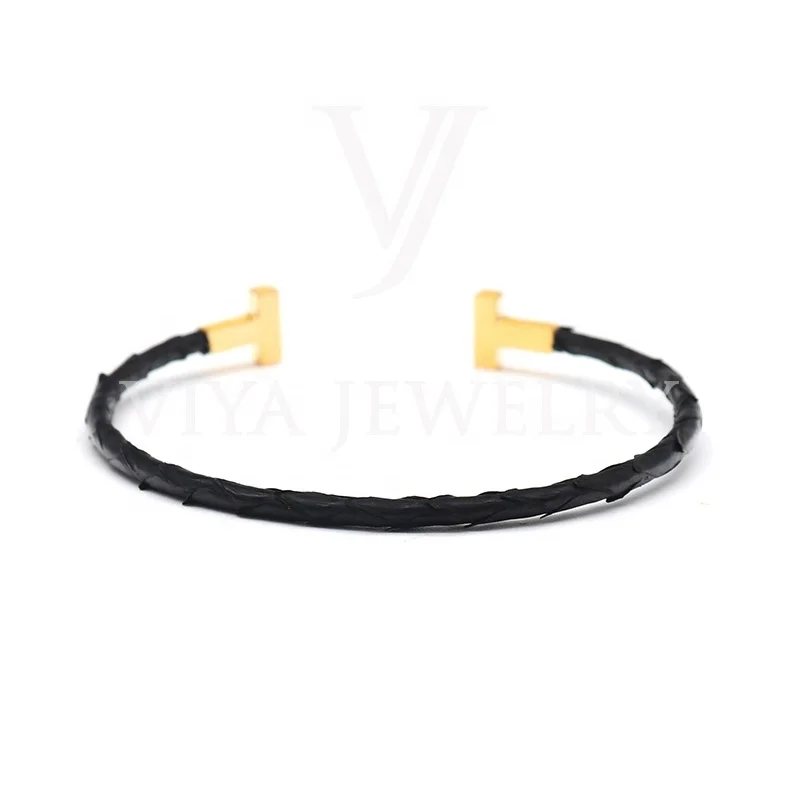

2021 Newest Tiffan Bangle Design Handmade Genuine Stingray Bangle Unisex Jewelry fine men jewelry