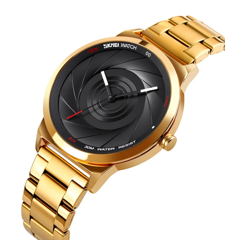 

hot selling quartz watch gold plated quartz wood watch quartz watch price, Gold/gold, silver/blue, black/blue etc.