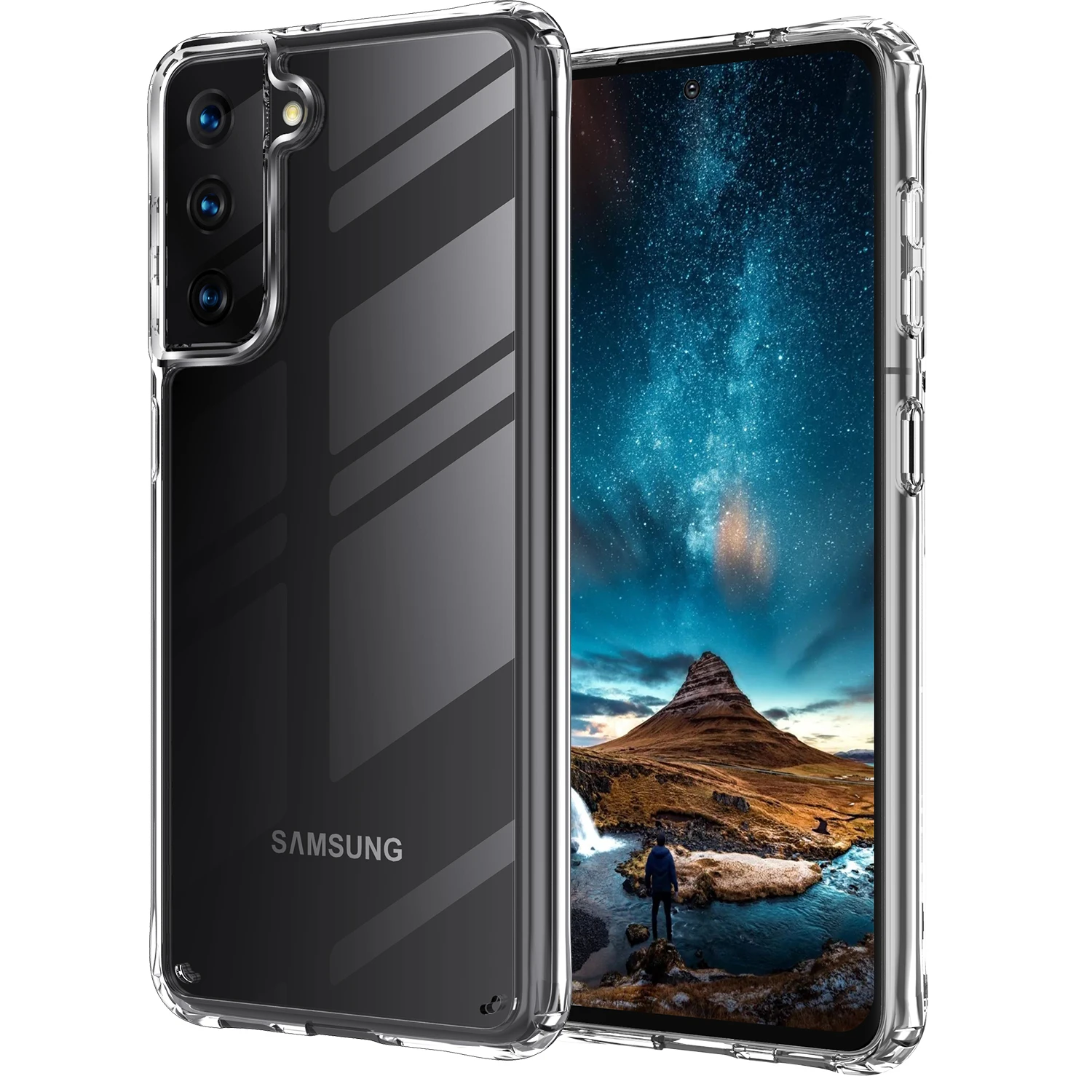 

Case for Samsung Galaxy S9/S10/S21+ /S21,Clear TPU Cushion Hybrid Rigid Back Plate/Reinforced Corner Protection Cover, Transparent
