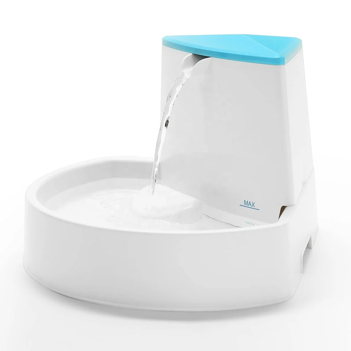 

easy clean pet water dispenser automatic filter stainless steel pet cat drinking smart water fountain, Blue