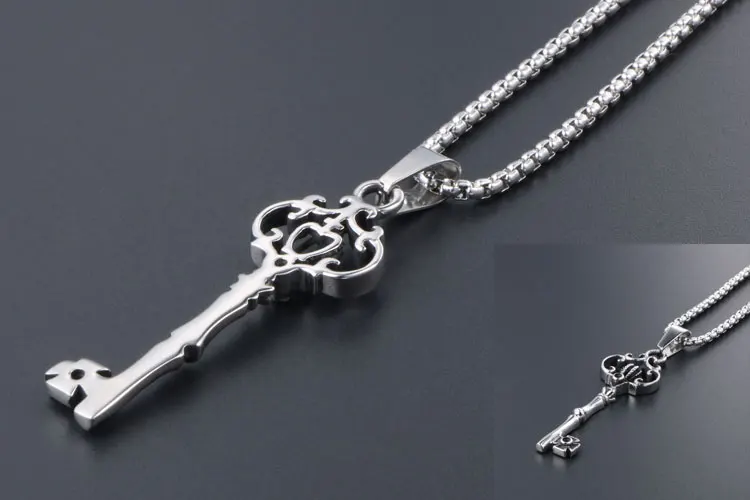 Source LOW MOQ Support Stainless Steel Custom Meaning Necklace Key Pendant  for Men on m.