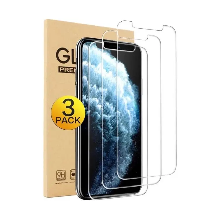 

2023 Hot 3 Packs 9H Tempered Glass Screen Protector For iPhone 14 13 12 11 Po Max XS XR MAX