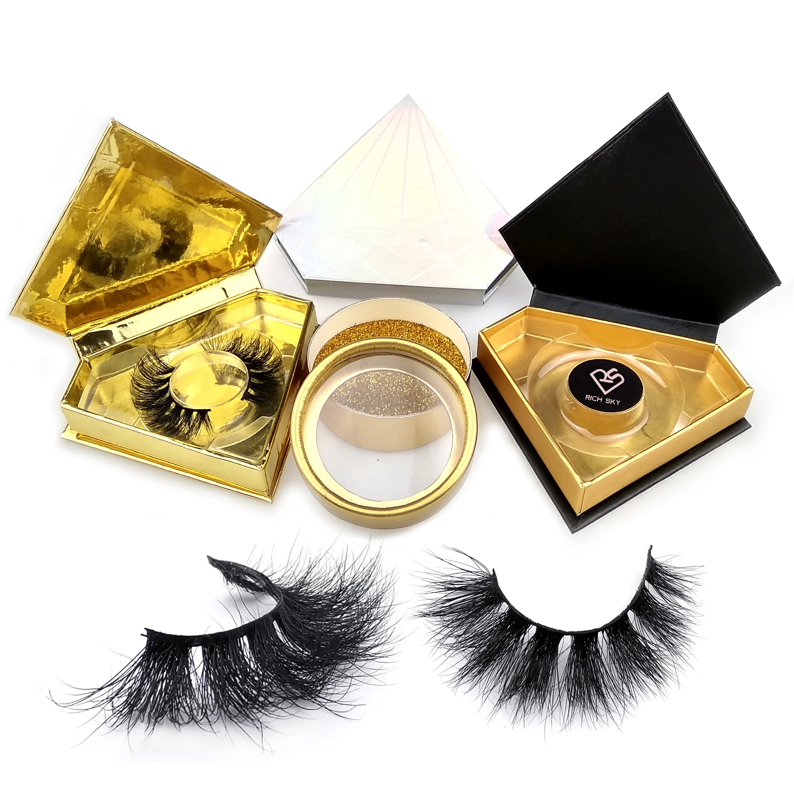 

Wholesale private label 3D Mink Lashes eyelash vendor customized boxs