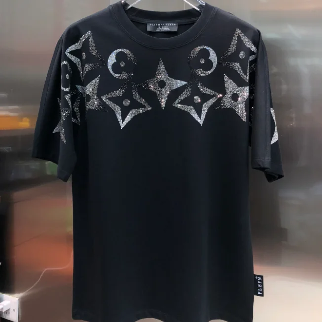 

Plain tshirts for printing tshirt men Star graphic shirt diamond t-shirt designer custom graphic tshirt men rhinestone t shirts