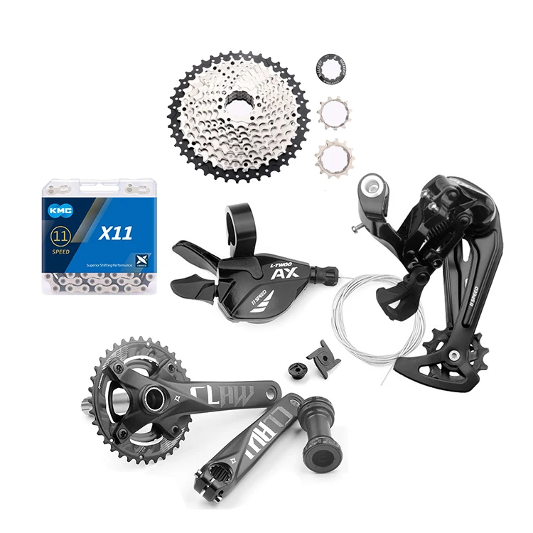 

LTWOO AX 11 Speed Shifter Rear Derailleurs 42 46T 50T Cassette PROWHEEL Crankset KMC Chain Bicycle Groupset MTB Bicycle Parts, Black