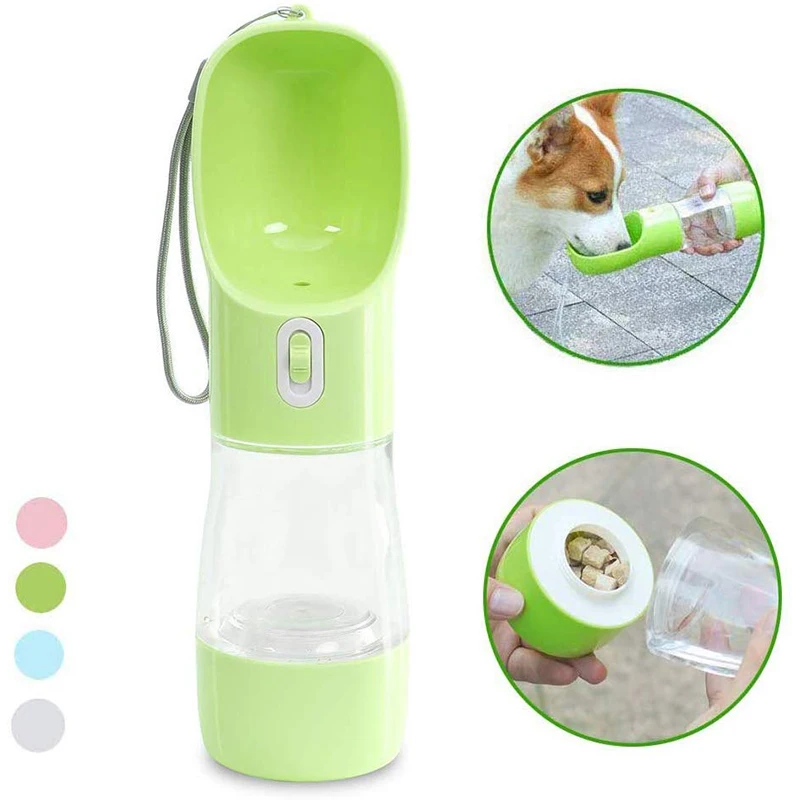 

Detachable Design Portable Dog Travel Water Dispenser with Food Container Leakproof Dog Water Food Bottle for Walking