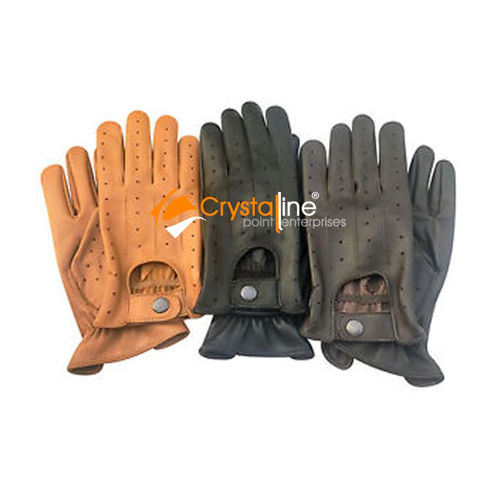 
Women Fashion Winter Leather Dressing Gloves with Inside Lining 