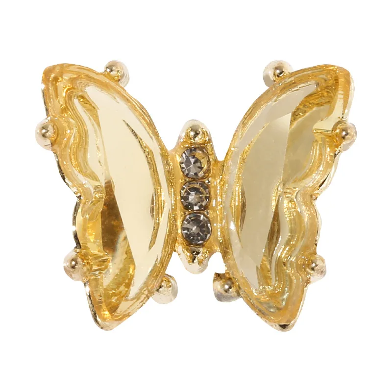 

HY-6463-6474 3D Nail spinning Diamond Butterfly diamond Nail diamond jewelry, Choose