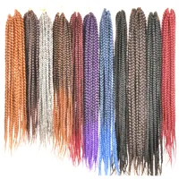 

Crotchet Box Braids Hair Extensions 18inch 20strands Synthetic Hair Senegalese Twist Crochet Braids