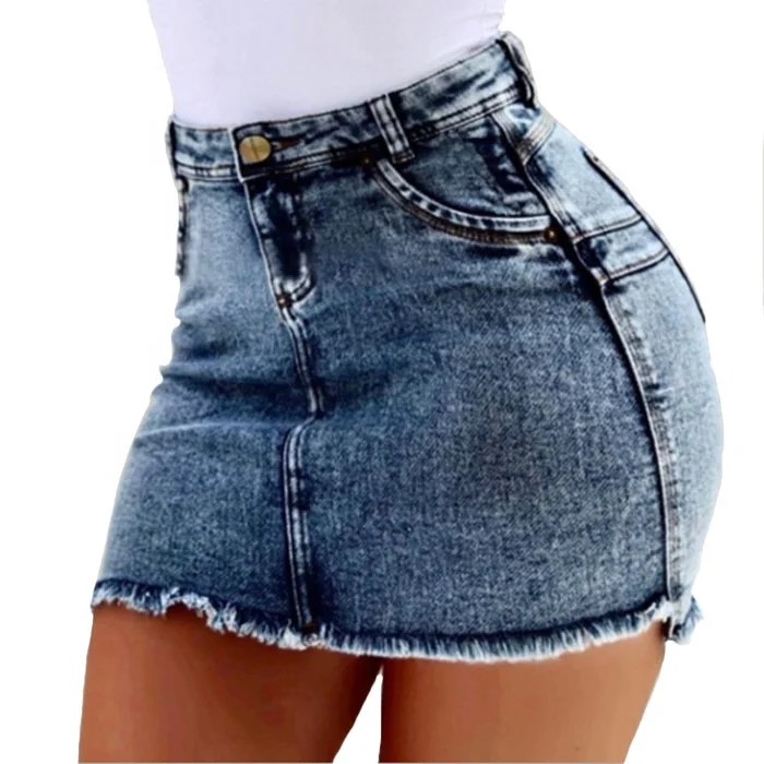 

Wholesale Fashion Sexy Women Hip-hugging Denim Skirt, Black/dark blue/light blue/gray