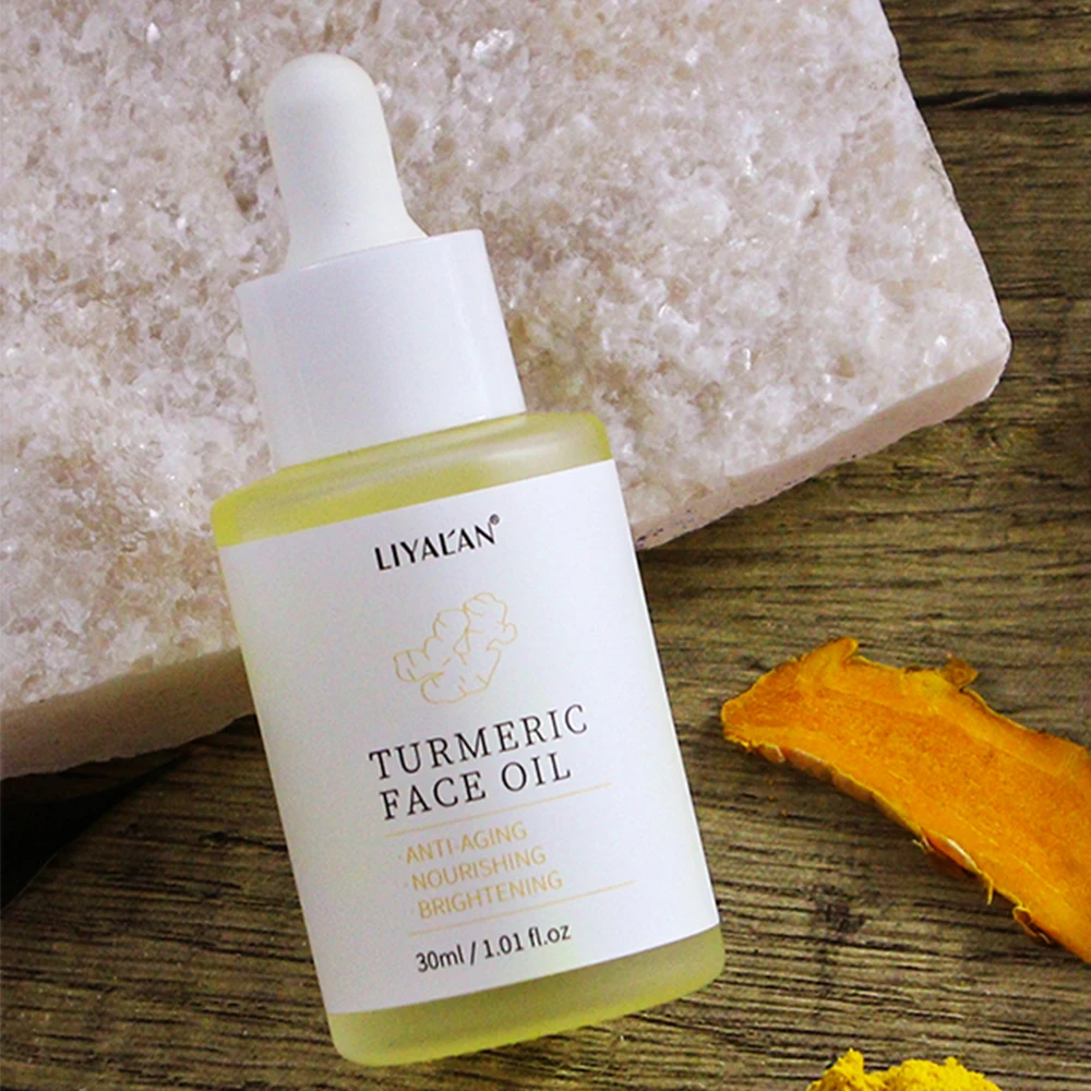 

Tumeric Oil Facial Skin Care Anti Acne Lighten Dark Spots Whitening Turmeric Face Serum Oil