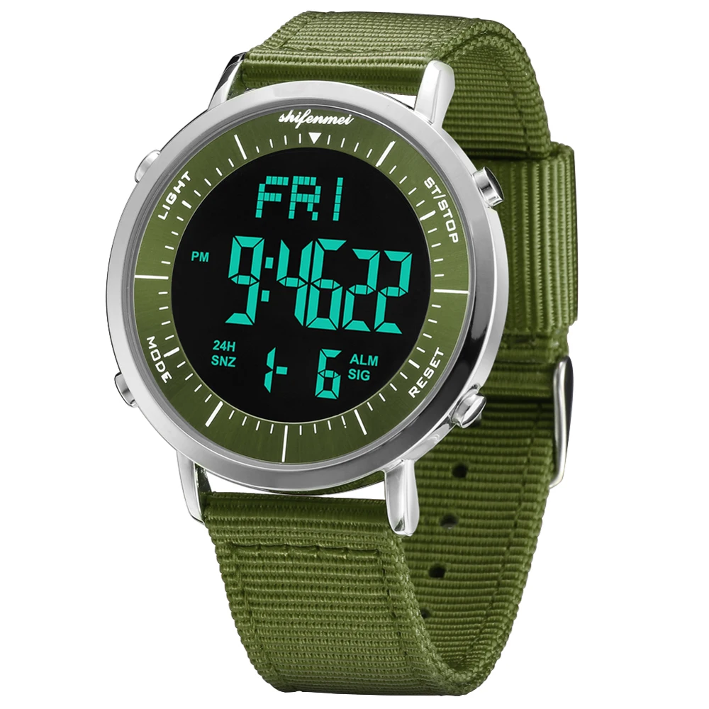 

promotional digital watch led chronograph luminous functional sport ladies and men watch, Customized colors