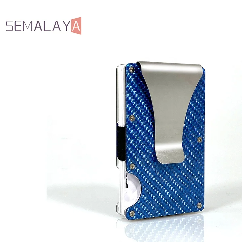

Wholesale Mini Aluminum Wallet Credit Cards Holder Metal Business ID Card Case for Men Women Fashion Custom Item Style, Yellow/blue/red/black/sliver