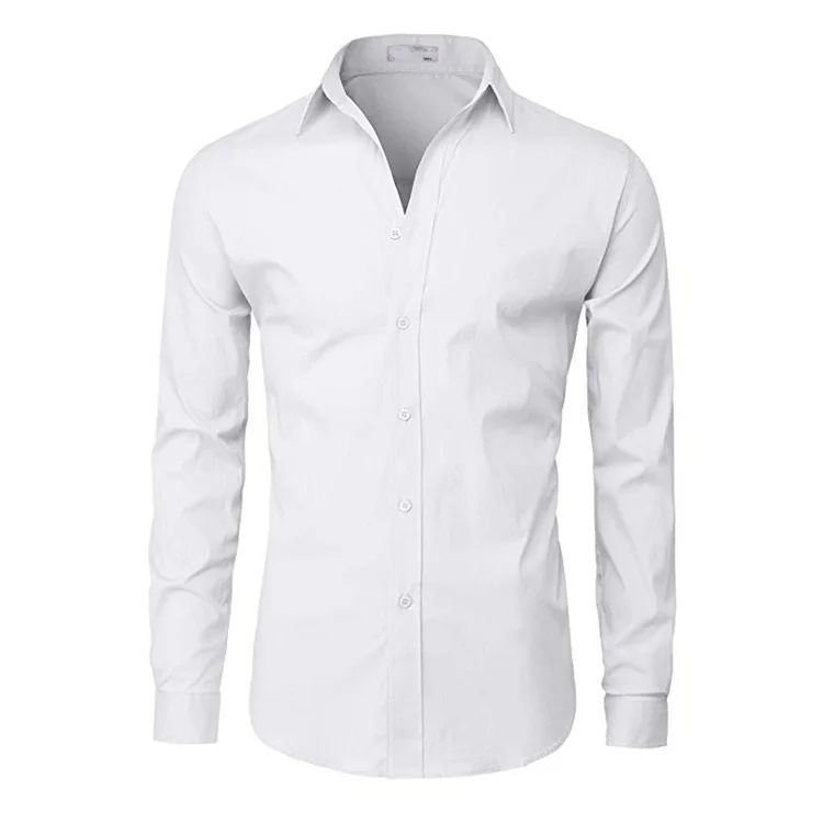 Oem Top Quality 100% Cotton Slim Fit Men Business White Dress Collar ...