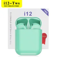 

Trend 2020 Wireless Earbuds Bluetooth Earphone i12 tws Mini White Waterproof White Sports in ear Headphone Factory wholesale