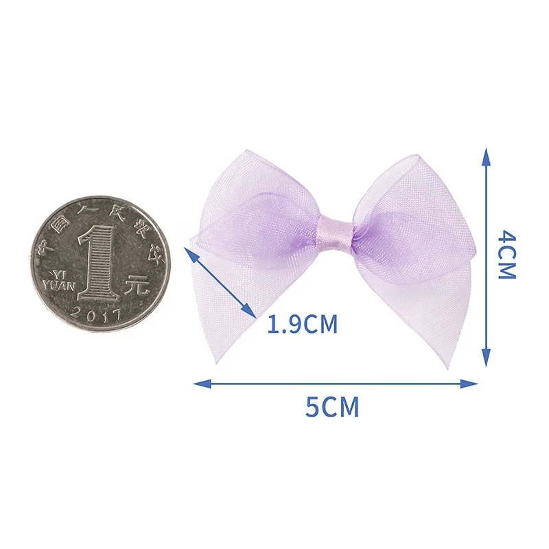 

Purple ribbon bow mini organza ribbon bow for diy craft, White,black,purple...