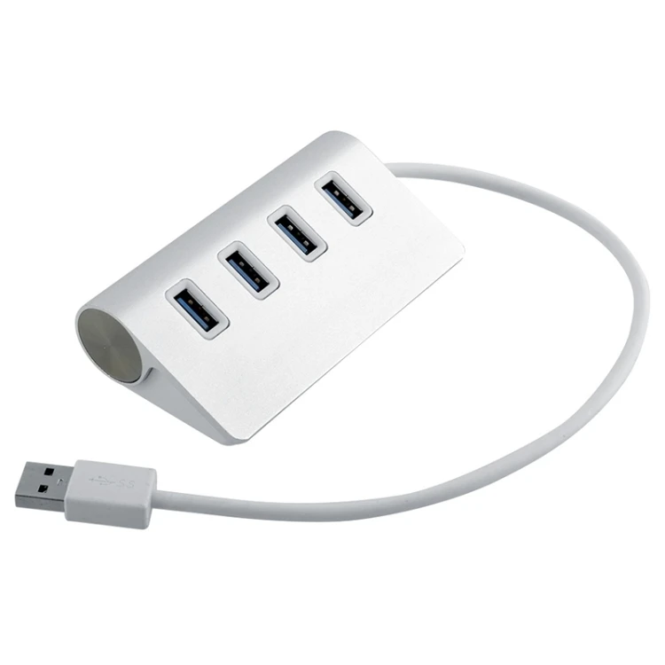 

Portable High Speed 5Gbps 4 Ports USB 3.0 HUB Support 2TB Aluminum USB Splitter